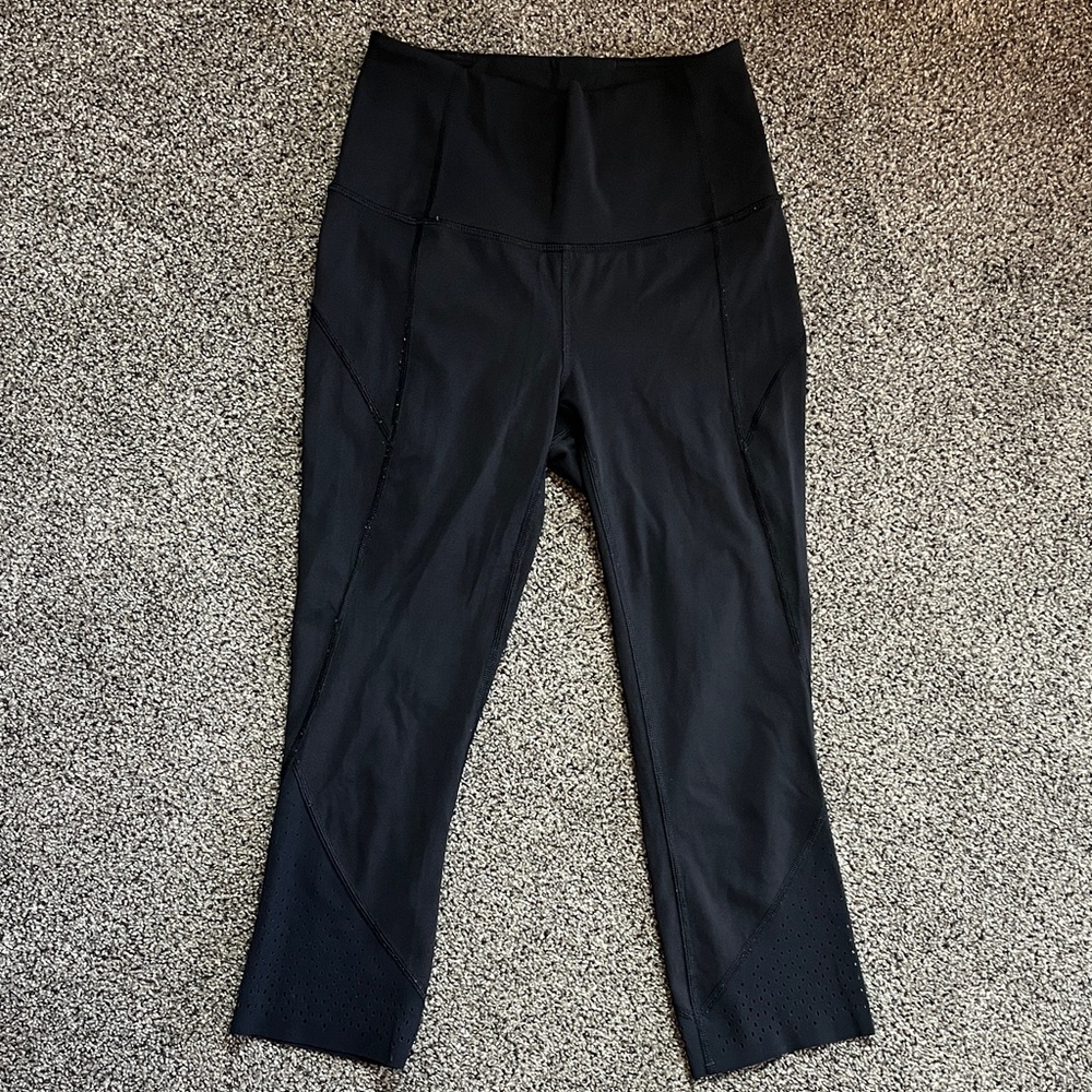 Lululemon Athletica Black High-Waisted Cropped Leggings